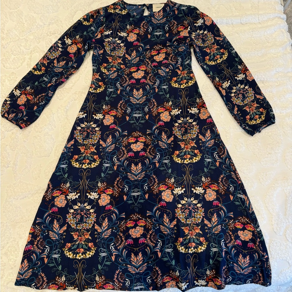 I. Madeline Medium Long Sleeve Floral Midi Dress